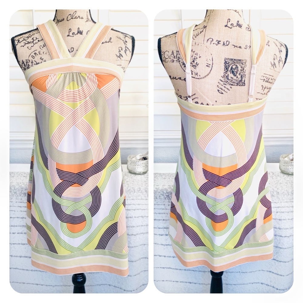 BCBG Maxazria geometric print dress